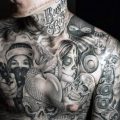 фото тату в стиле чикано от 08.04.2018 №070 - Chicano style tattoo - tattoo-photo.ru
