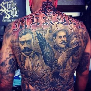 фото тату в стиле чикано от 08.04.2018 №095 - Chicano style tattoo - tattoo-photo.ru