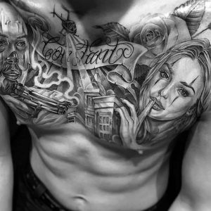 фото тату в стиле чикано от 08.04.2018 №097 - Chicano style tattoo - tattoo-photo.ru