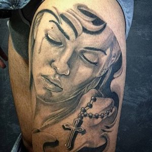фото тату в стиле чикано от 08.04.2018 №113 - Chicano style tattoo - tattoo-photo.ru
