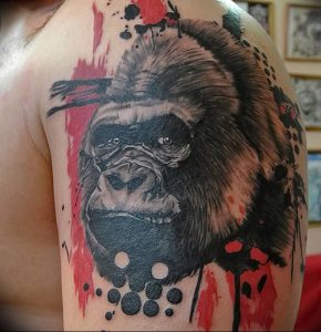 фото тату горилла от 27.03.2018 №001 - gorilla tattoo - tattoo-photo.ru