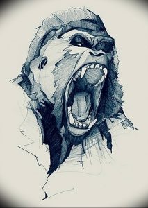 фото тату горилла от 27.03.2018 №006 - gorilla tattoo - tattoo-photo.ru