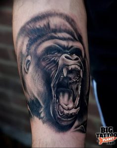 фото тату горилла от 27.03.2018 №016 - gorilla tattoo - tattoo-photo.ru