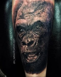 фото тату горилла от 27.03.2018 №020 - gorilla tattoo - tattoo-photo.ru
