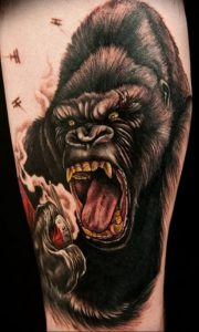фото тату горилла от 27.03.2018 №025 - gorilla tattoo - tattoo-photo.ru