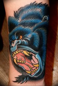фото тату горилла от 27.03.2018 №032 - gorilla tattoo - tattoo-photo.ru
