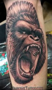 фото тату горилла от 27.03.2018 №033 - gorilla tattoo - tattoo-photo.ru