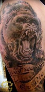 фото тату горилла от 27.03.2018 №035 - gorilla tattoo - tattoo-photo.ru