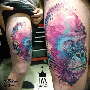 фото тату горилла от 27.03.2018 №038 - gorilla tattoo - tattoo-photo.ru
