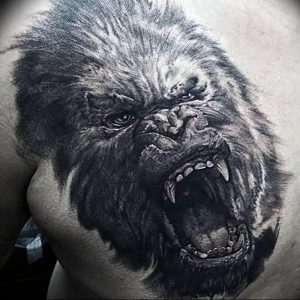 фото тату горилла от 27.03.2018 №040 - gorilla tattoo - tattoo-photo.ru