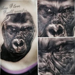 фото тату горилла от 27.03.2018 №043 - gorilla tattoo - tattoo-photo.ru