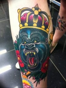 фото тату горилла от 27.03.2018 №045 - gorilla tattoo - tattoo-photo.ru