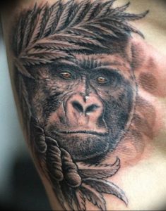 фото тату горилла от 27.03.2018 №047 - gorilla tattoo - tattoo-photo.ru