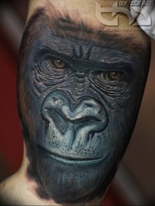 фото тату горилла от 27.03.2018 №060 - gorilla tattoo - tattoo-photo.ru