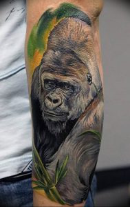 фото тату горилла от 27.03.2018 №063 - gorilla tattoo - tattoo-photo.ru