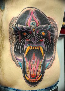 фото тату горилла от 27.03.2018 №064 - gorilla tattoo - tattoo-photo.ru