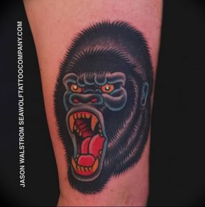 фото тату горилла от 27.03.2018 №066 - gorilla tattoo - tattoo-photo.ru