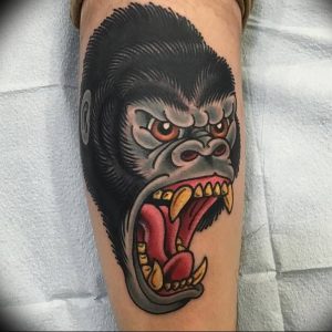 фото тату горилла от 27.03.2018 №068 - gorilla tattoo - tattoo-photo.ru