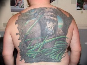 фото тату горилла от 27.03.2018 №070 - gorilla tattoo - tattoo-photo.ru