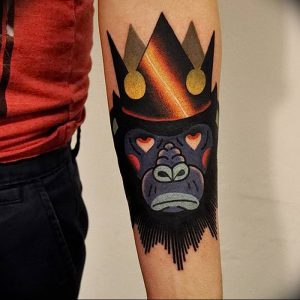 фото тату горилла от 27.03.2018 №073 - gorilla tattoo - tattoo-photo.ru