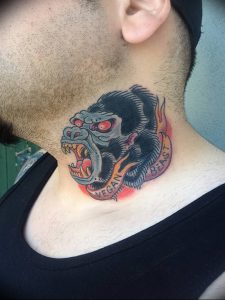 фото тату горилла от 27.03.2018 №077 - gorilla tattoo - tattoo-photo.ru