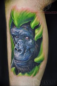 фото тату горилла от 27.03.2018 №078 - gorilla tattoo - tattoo-photo.ru