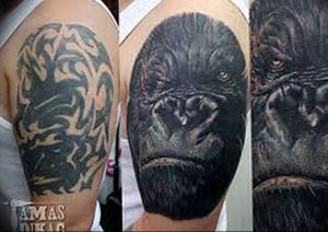 фото тату горилла от 27.03.2018 №089 - gorilla tattoo - tattoo-photo.ru