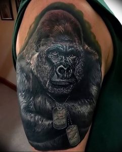 фото тату горилла от 27.03.2018 №092 - gorilla tattoo - tattoo-photo.ru