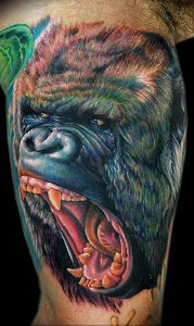 фото тату горилла от 27.03.2018 №094 - gorilla tattoo - tattoo-photo.ru