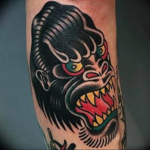 фото тату горилла от 27.03.2018 №108 - gorilla tattoo - tattoo-photo.ru