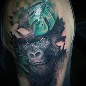 фото тату горилла от 27.03.2018 №110 - gorilla tattoo - tattoo-photo.ru