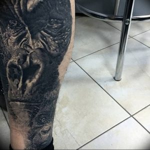 фото тату горилла от 27.03.2018 №111 - gorilla tattoo - tattoo-photo.ru