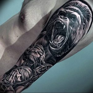 фото тату горилла от 27.03.2018 №114 - gorilla tattoo - tattoo-photo.ru