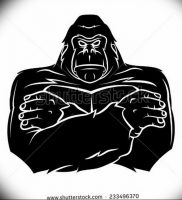 фото тату горилла от 27.03.2018 №120 — gorilla tattoo — tattoo-photo.ru
