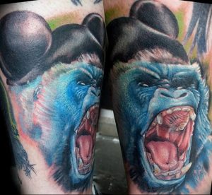 фото тату горилла от 27.03.2018 №128 - gorilla tattoo - tattoo-photo.ru