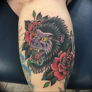 фото тату горилла от 27.03.2018 №133 - gorilla tattoo - tattoo-photo.ru