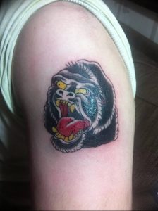 фото тату горилла от 27.03.2018 №135 - gorilla tattoo - tattoo-photo.ru