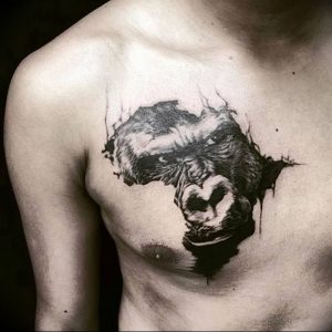 фото тату горилла от 27.03.2018 №142 - gorilla tattoo - tattoo-photo.ru