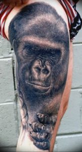 фото тату горилла от 27.03.2018 №144 - gorilla tattoo - tattoo-photo.ru