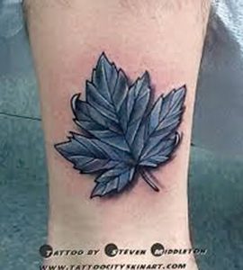 фото тату кленовый лист от 14.04.2018 №005 - maple leaf tattoo - tattoo-photo.ru