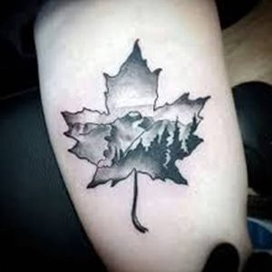 фото тату кленовый лист от 14.04.2018 №012 - maple leaf tattoo - tattoo-photo.ru