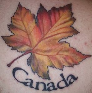 фото тату кленовый лист от 14.04.2018 №014 - maple leaf tattoo - tattoo-photo.ru