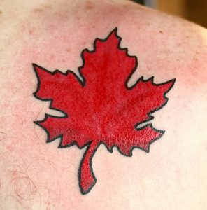 фото тату кленовый лист от 14.04.2018 №028 - maple leaf tattoo - tattoo-photo.ru