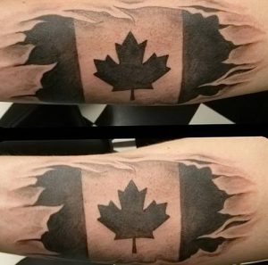 фото тату кленовый лист от 14.04.2018 №042 - maple leaf tattoo - tattoo-photo.ru