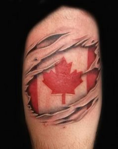 фото тату кленовый лист от 14.04.2018 №044 - maple leaf tattoo - tattoo-photo.ru