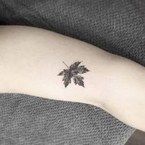 фото тату кленовый лист от 14.04.2018 №049 - maple leaf tattoo - tattoo-photo.ru