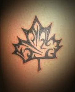 фото тату кленовый лист от 14.04.2018 №064 - maple leaf tattoo - tattoo-photo.ru