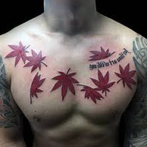 фото тату кленовый лист от 14.04.2018 №066 - maple leaf tattoo - tattoo-photo.ru