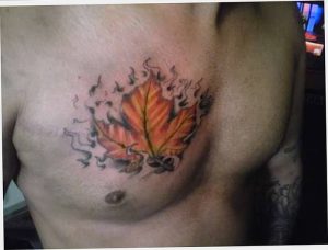 фото тату кленовый лист от 14.04.2018 №080 - maple leaf tattoo - tattoo-photo.ru