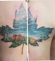 фото тату кленовый лист от 14.04.2018 №087 — maple leaf tattoo — tattoo-photo.ru